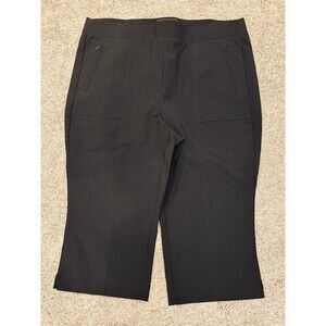 NWOT Lane Bryant stretch cropped black wide leg capris size 20